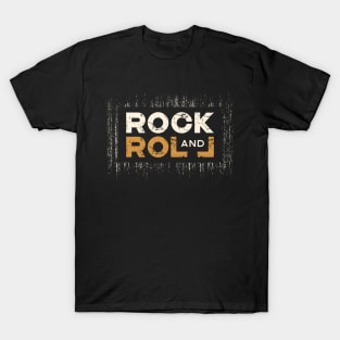 Rock and roll  design with grunge effect T-Shirt